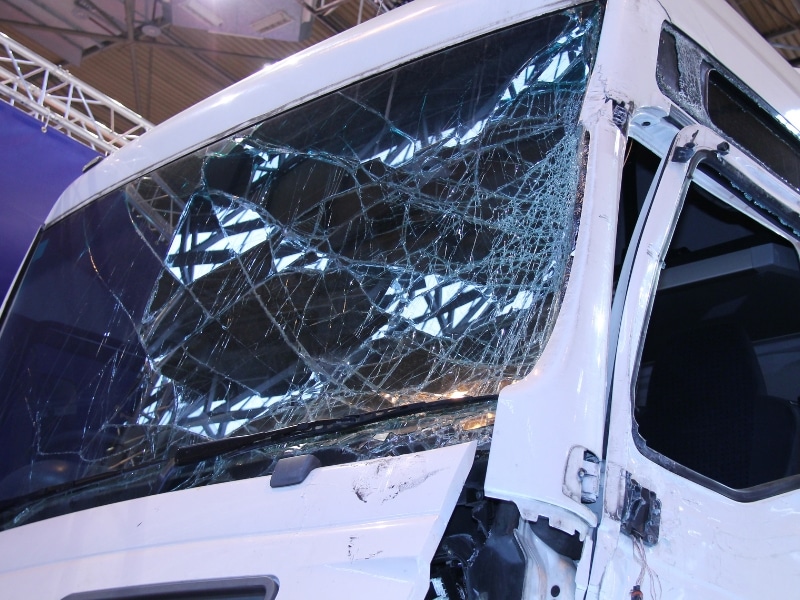 How much does it cost to replace a truck windscreen on a white truck with smashed glass.